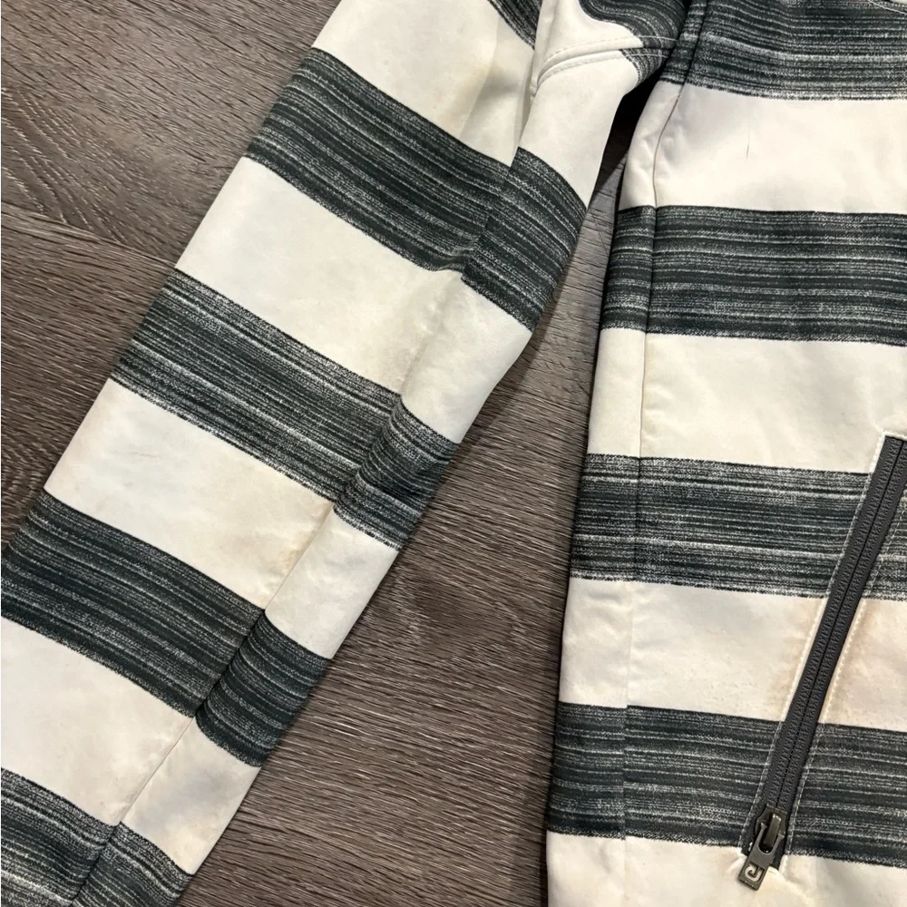 Burton White and Black Striped Zip Hoodie - Picture 8 of 10